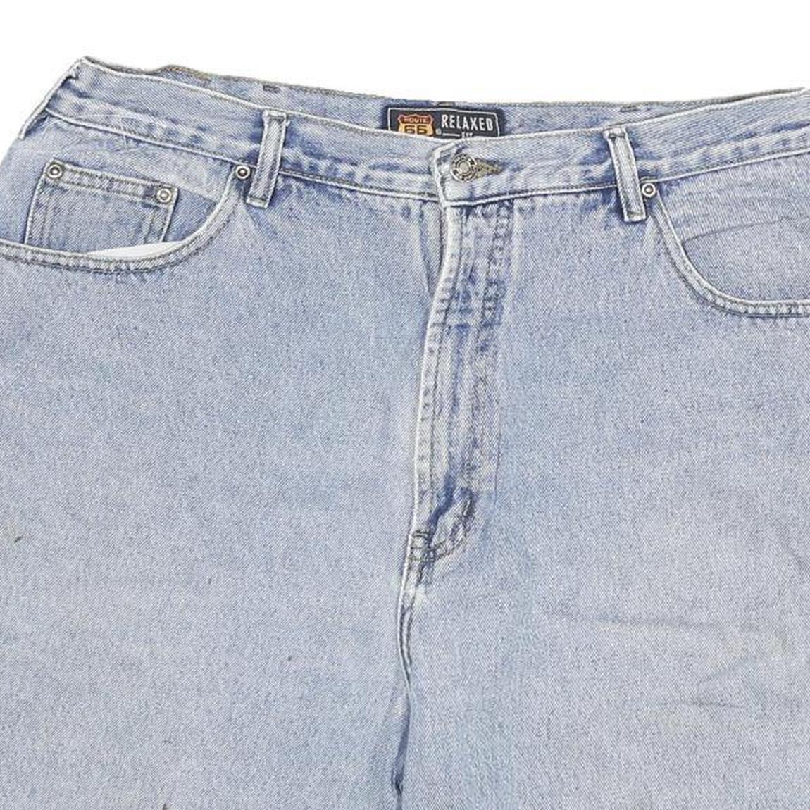 ROUTE 66 Womens Shorts Blue Casual Denim L W32 Relaxed Fit Cotton Blend
