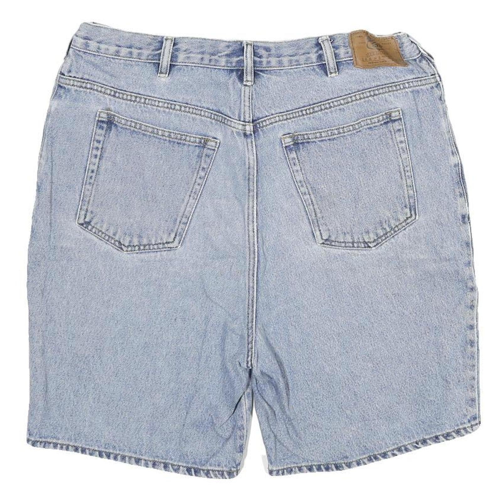 ROUTE 66 Womens Shorts Blue Casual Denim L W32 Relaxed Fit Cotton Blend