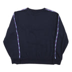 FILA Mens Navy Blue Sweatshirt M Crew Neck Cotton Blend Pullover Logo Tape