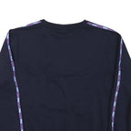 FILA Mens Navy Blue Sweatshirt M Crew Neck Cotton Blend Pullover Logo Tape