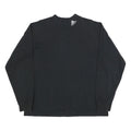 ADIDAS Mens Black Classic Long Sleeve Crew Neck Cotton Blend M T-Shirt