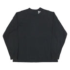 ADIDAS Mens Black Classic Long Sleeve Crew Neck Cotton Blend M T-Shirt