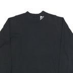 ADIDAS Mens Black Classic Long Sleeve Crew Neck Cotton Blend M T-Shirt