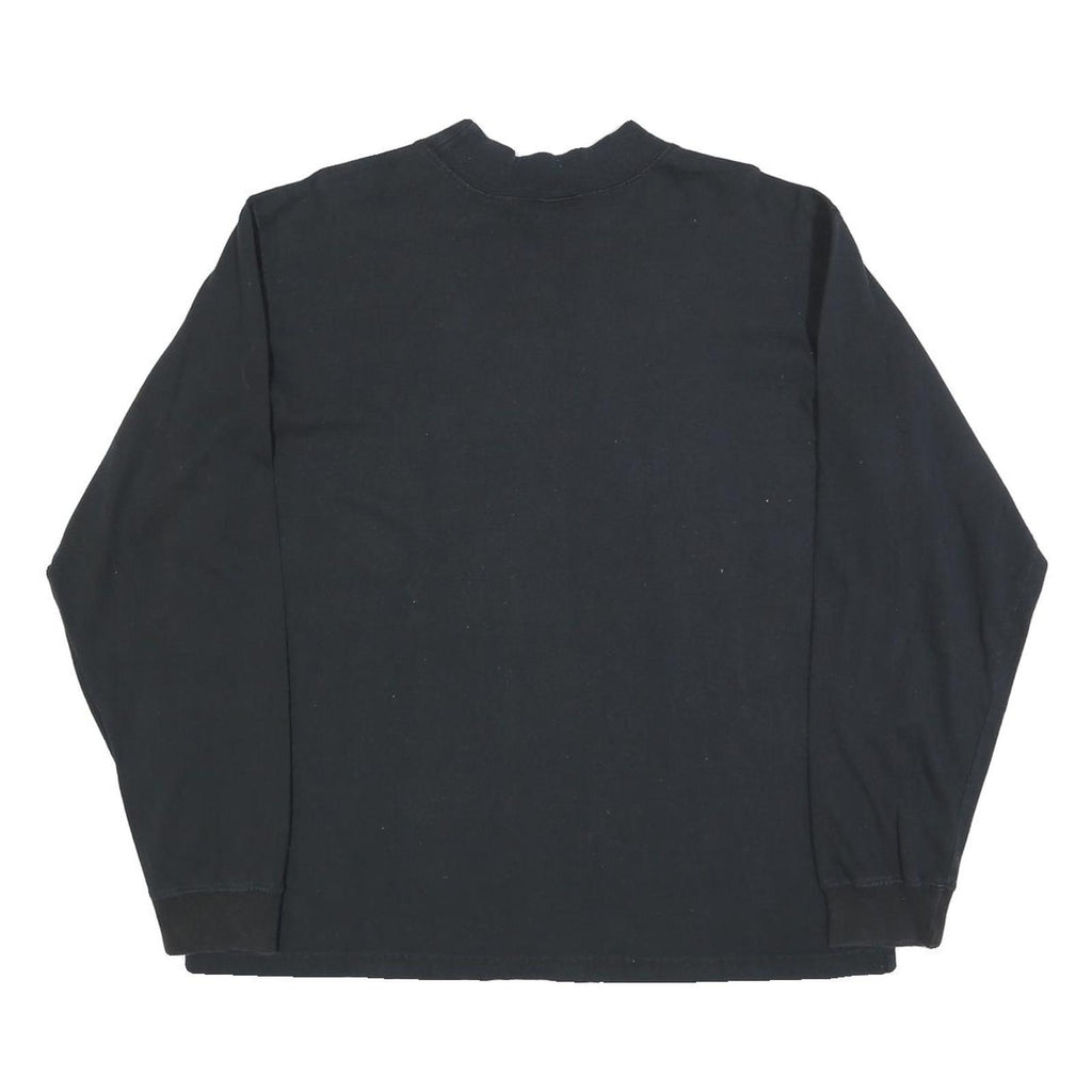 ADIDAS Mens Black Classic Long Sleeve Crew Neck Cotton Blend M T-Shirt