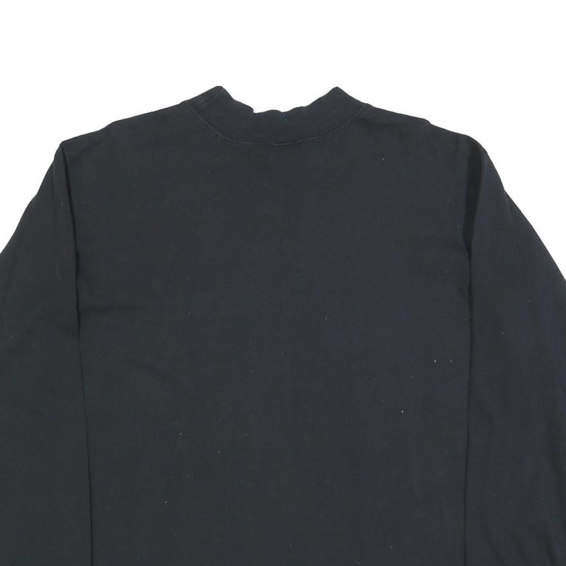 ADIDAS Mens Black Classic Long Sleeve Crew Neck Cotton Blend M T-Shirt