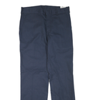 BIG BILL Mens Polyester Blend Navy Regular Straight Trousers W34 L32 Workwear