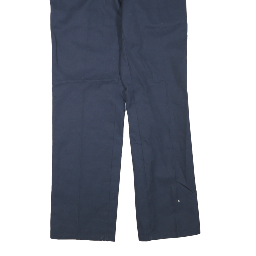 BIG BILL Mens Polyester Blend Navy Regular Straight Trousers W34 L32 Workwear
