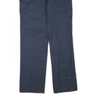 BIG BILL Mens Polyester Blend Navy Regular Straight Trousers W34 L32 Workwear