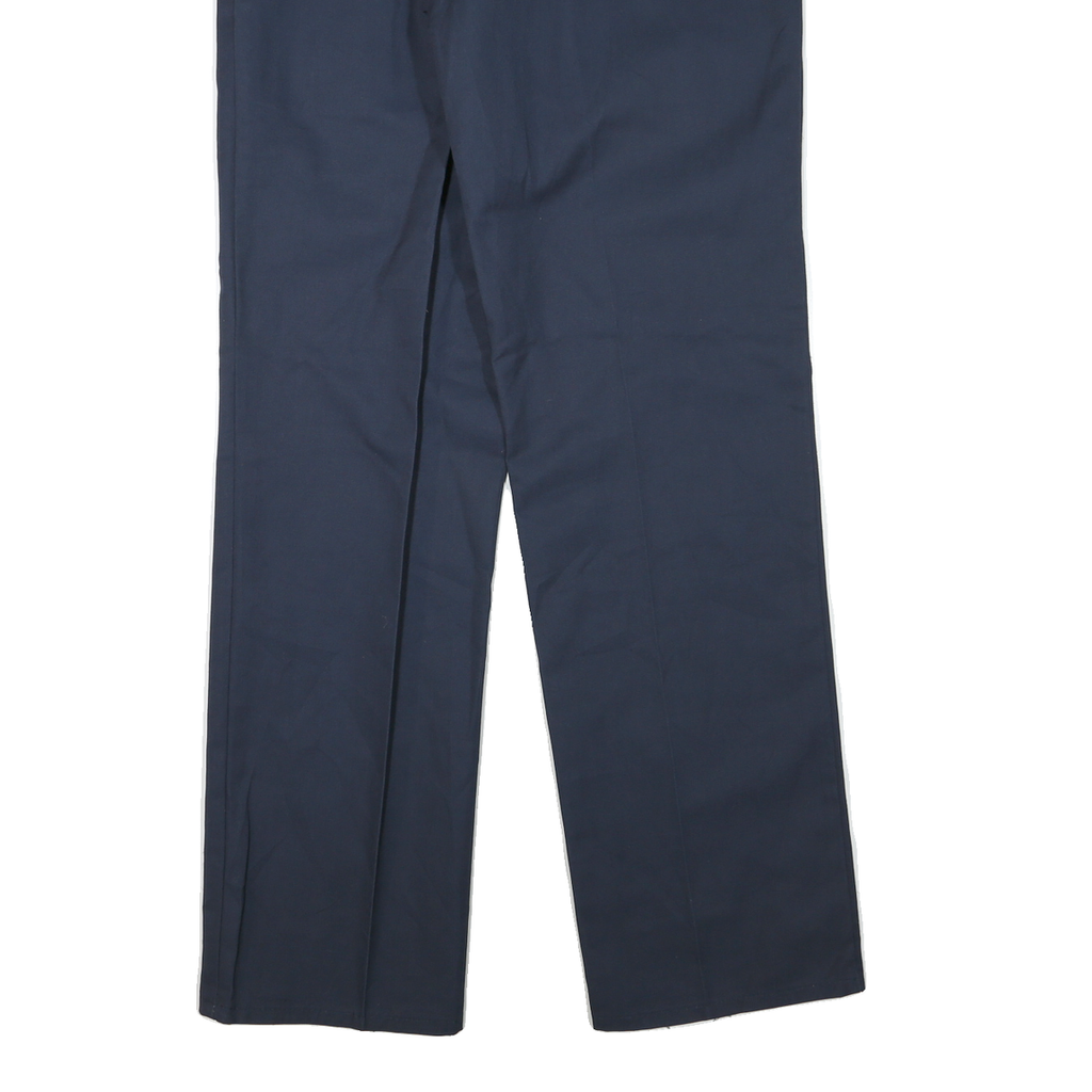 BIG BILL Mens Polyester Blend Navy Regular Straight Trousers W34 L32 Workwear