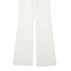 SUPERDRY Womens White Cotton Blend Regular Fit Flared Trousers W25 L30