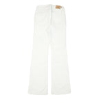 SUPERDRY Womens White Cotton Blend Regular Fit Flared Trousers W25 L30