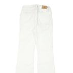 SUPERDRY Womens White Cotton Blend Regular Fit Flared Trousers W25 L30