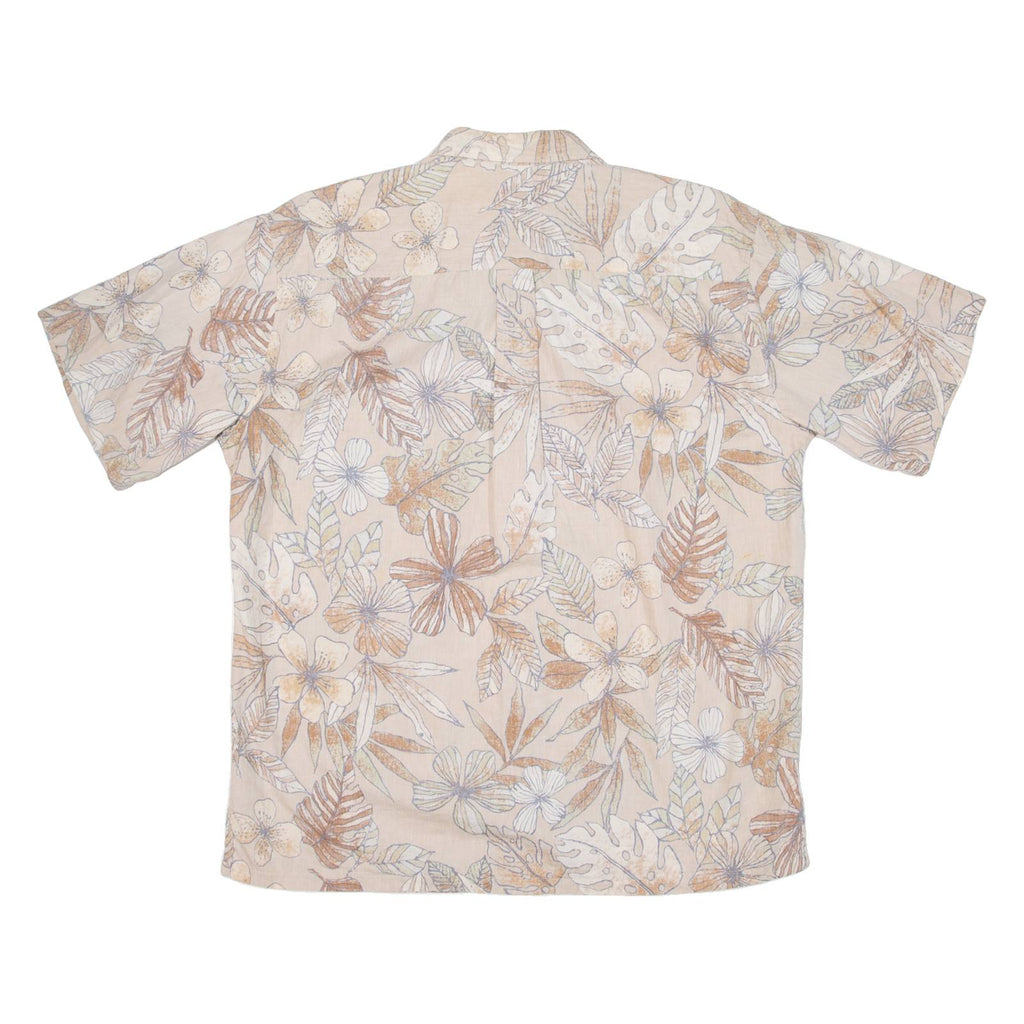 COOKE STREET Mens Hawaiian Shirt Pink Floral L