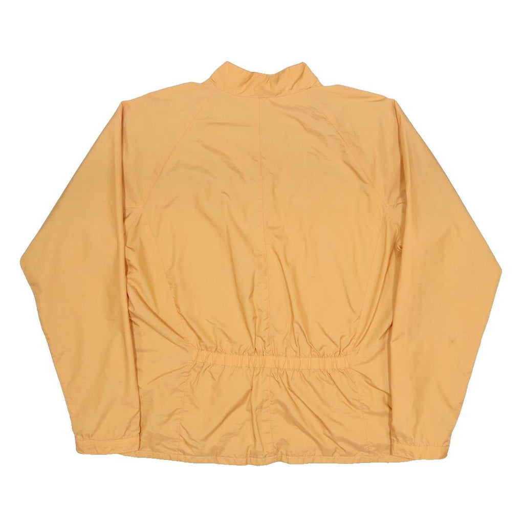 NIKE Womens Yellow Nylon Track Jacket L Zip Outdoor Casual Activewear