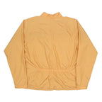 NIKE Womens Yellow Nylon Track Jacket L Zip Outdoor Casual Activewear