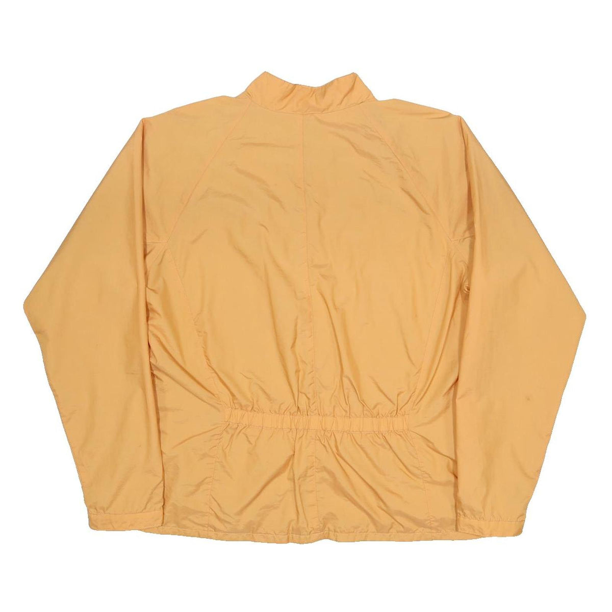 NIKE Womens Yellow Nylon Track Jacket L Zip Outdoor Casual Activewear