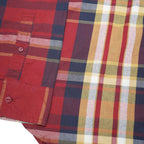 LEVI'S Mens Red Yellow Plaid Shirt XL Cotton Blend Casual Long Sleeve Button