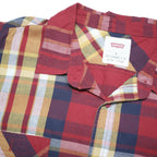 LEVI'S Mens Red Yellow Plaid Shirt XL Cotton Blend Casual Long Sleeve Button