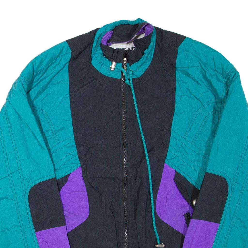 HEAD SPORTSWEAR Mens Track Jacket Blue Nylon Colourblock L