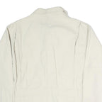 AMERICAN OUTDOOR Mens White Cotton Button Jacket M Plain Casual Lightweight