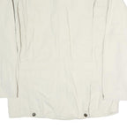 AMERICAN OUTDOOR Mens White Cotton Button Jacket M Plain Casual Lightweight