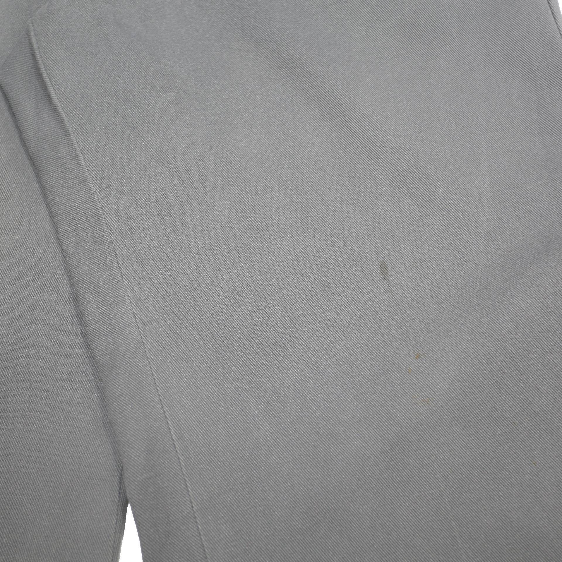 DICKIES Mens Regular Fit Grey Cotton Blend Zip Trousers W34 L28 Casual Workwear