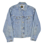 LEE Mens Blue Denim Classic Jacket XL Cotton Blend Button Closure Casual Retro