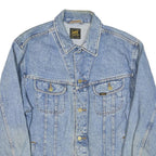 LEE Mens Blue Denim Classic Jacket XL Cotton Blend Button Closure Casual Retro