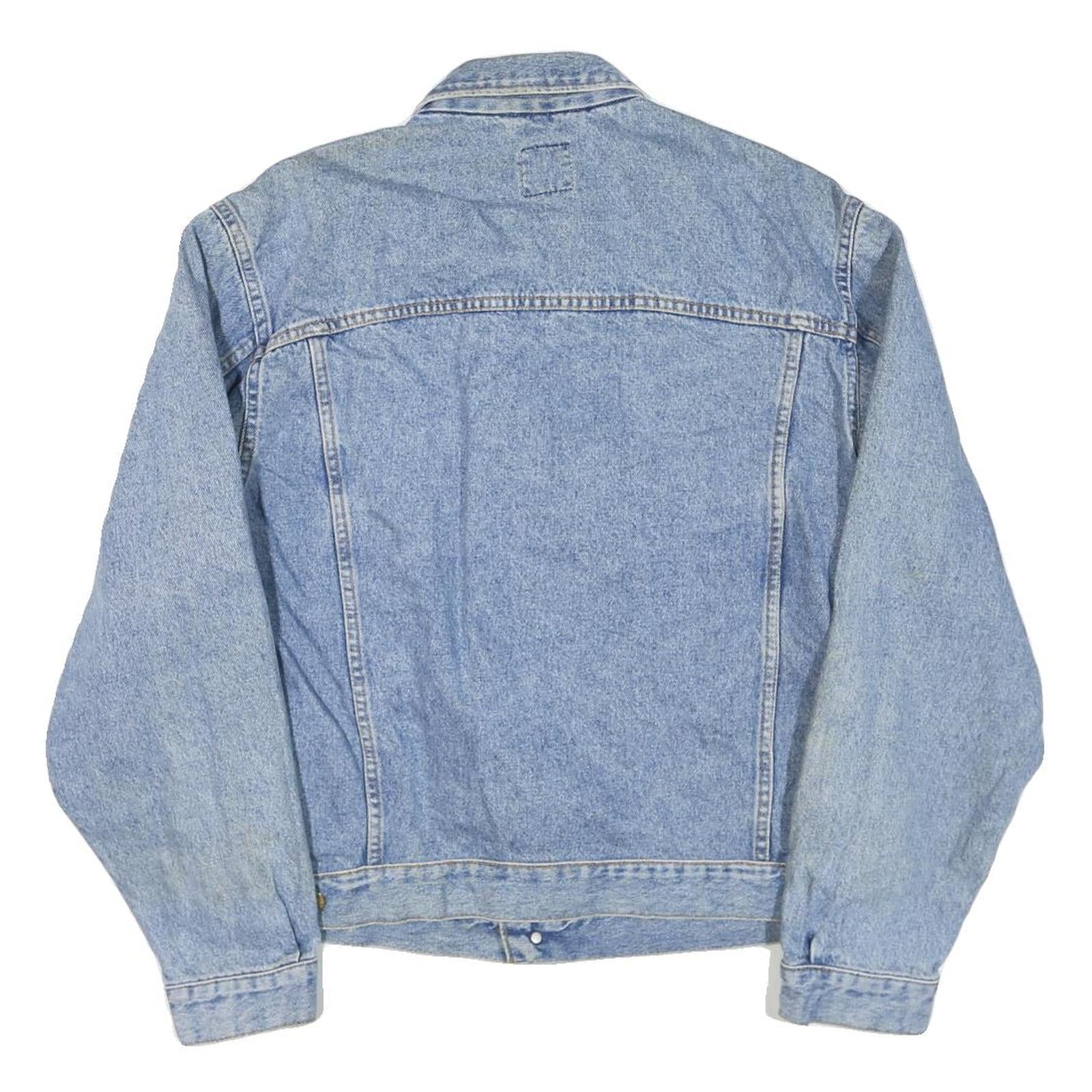 LEE Mens Blue Denim Classic Jacket XL Cotton Blend Button Closure Casual Retro