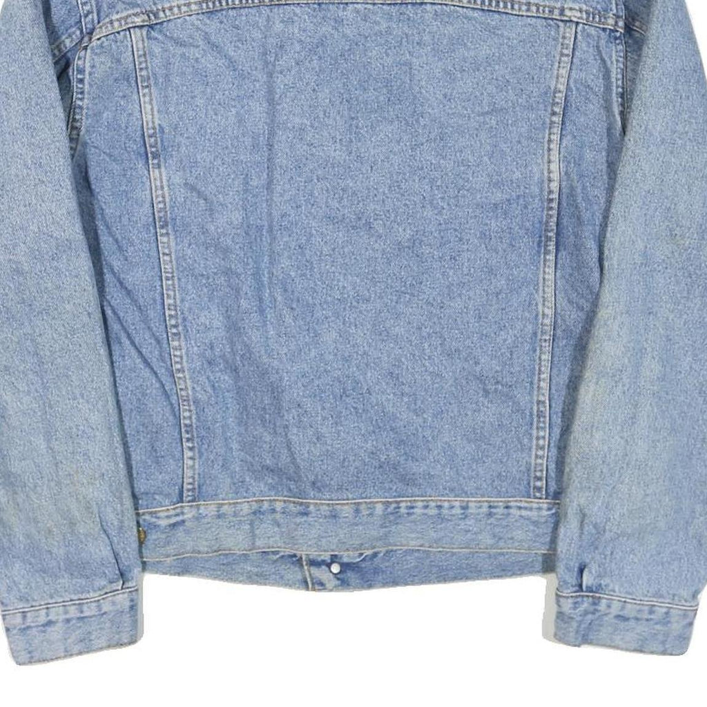 LEE Mens Blue Denim Classic Jacket XL Cotton Blend Button Closure Casual Retro