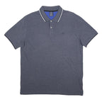 CHAMPION Mens Blue Short Sleeve Plain Polo Shirt XL Cotton Blend Casual