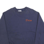 LEE Mens Navy Blue Sweatshirt L Crew Neck Pullover Embroidered Stag