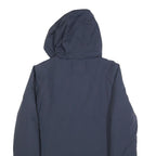 GAUDI Womens Navy Blue Jacket S Polyester Blend Plain Hooded Zip Casual Outdoor