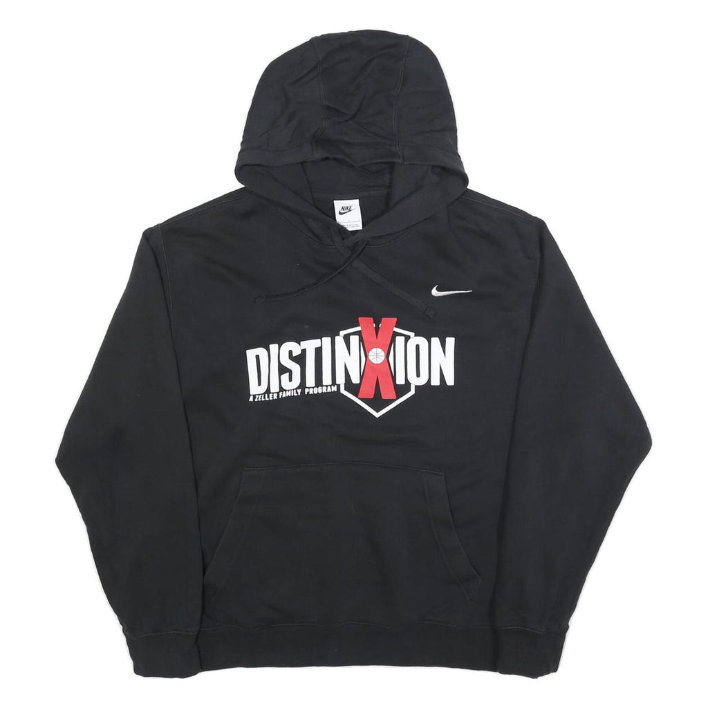 NIKE Womens Black Distinxion Printed Cotton Blend Pullover Hoodie L