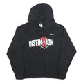 NIKE Womens Black Distinxion Printed Cotton Blend Pullover Hoodie L