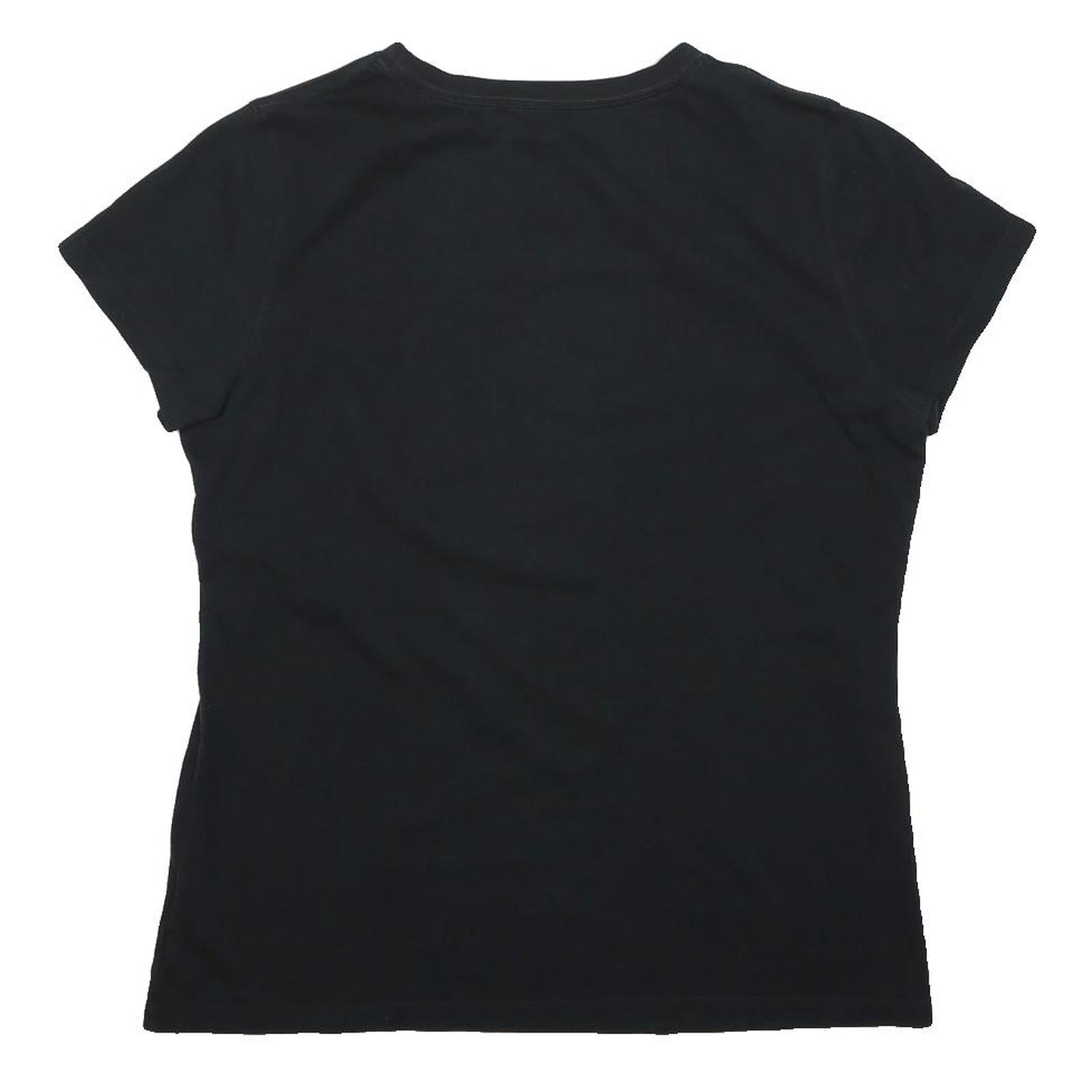 NEW BALANCE Womens Black & Purple Graphic T-Shirt S Short Sleeve Crew Neck Logo