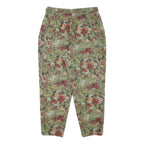 GEORGIA NETTI Womens Cotton Blend Floral Relaxed Tapered Trousers W28 L25