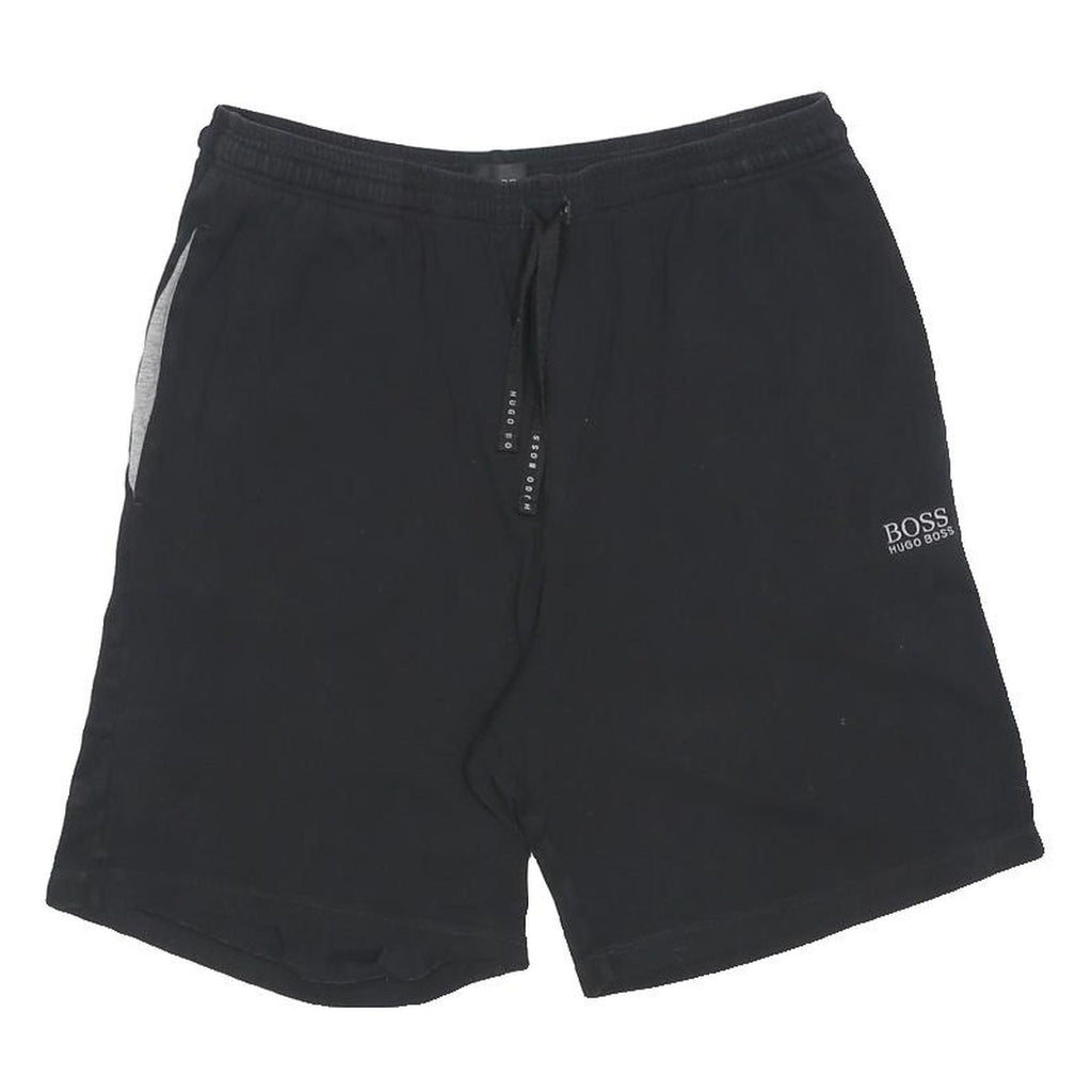 BOSS HUGO BOSS Mens Black Casual Shorts M W28 Cotton Blend Drawstring
