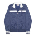 FILA Mens Navy & White Zip Front Track Jacket S Polyester Athletic Sportswear