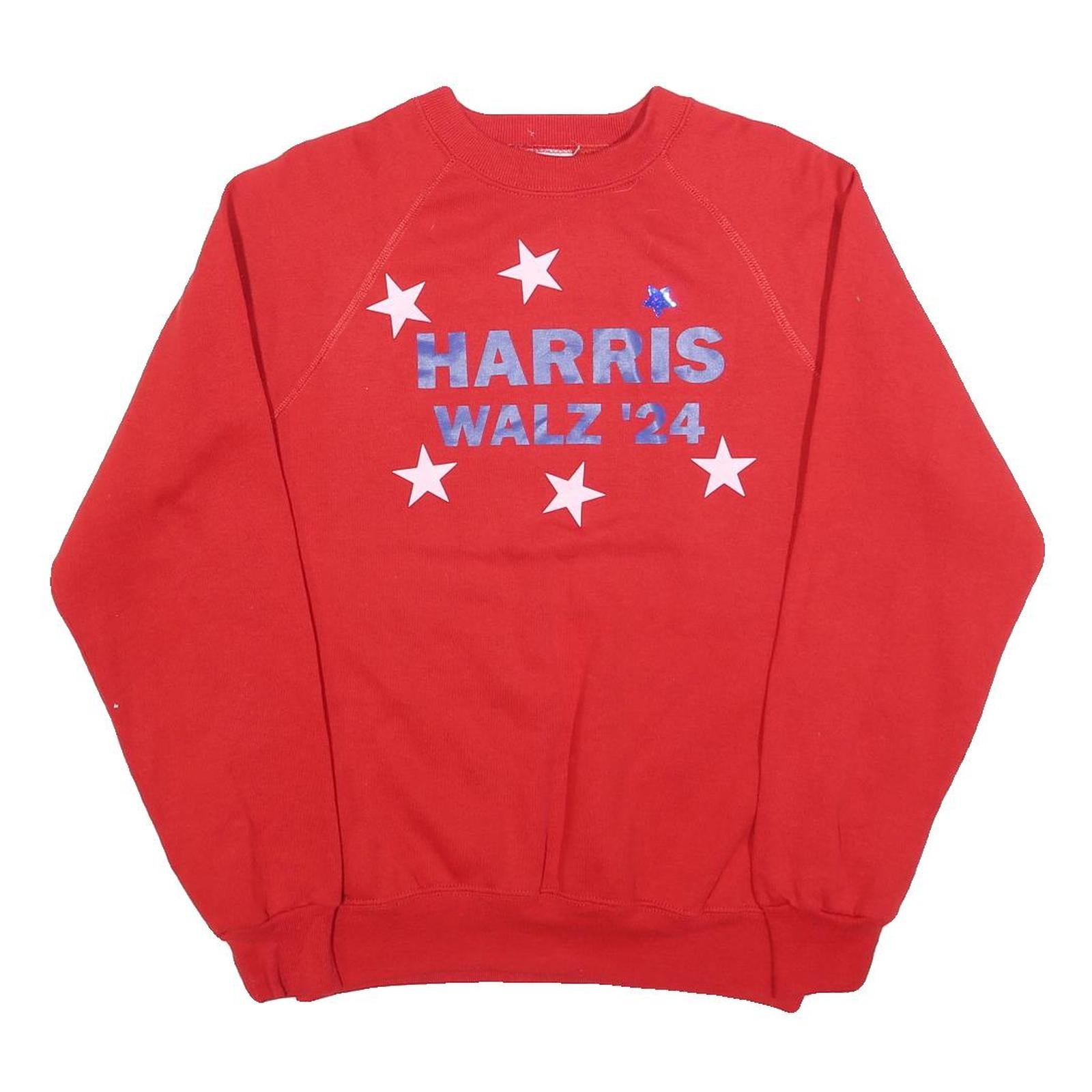 LEE Womens Red Harris Walz '24 Crew Neck L Cotton Blend Pullover Sweatshirt