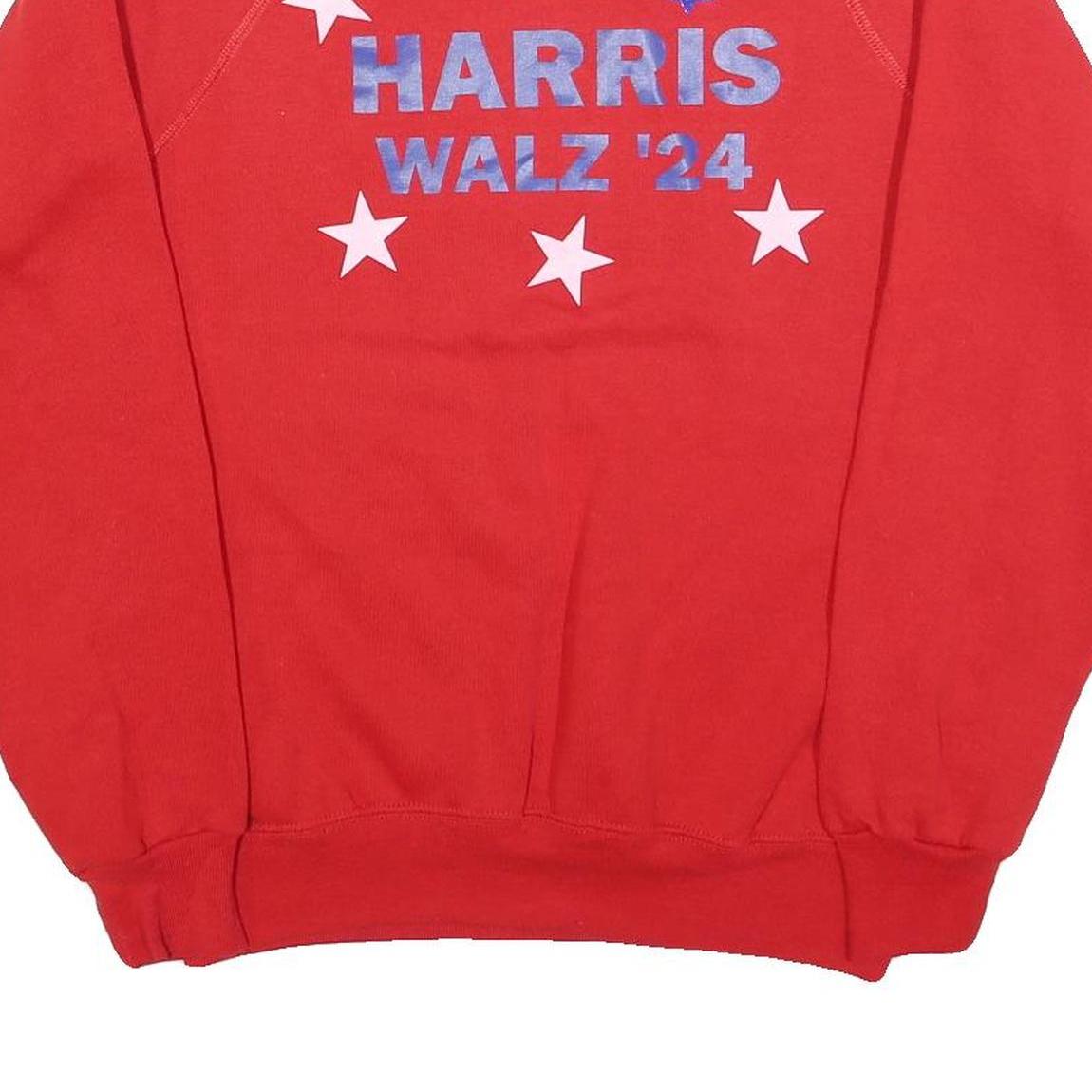 LEE Womens Red Harris Walz '24 Crew Neck L Cotton Blend Pullover Sweatshirt