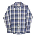 WRANGLER Mens Blue & Grey Check Shirt M Long Sleeve Cotton Blend Casual