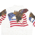 COTTON TRADERS SPORT Mens White Shirt 2XL Eagle Print Button Closure Casual