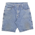 WRANGLER Mens Denim Blue Cotton Blend Casual Shorts M W33 Workwear Carpenter