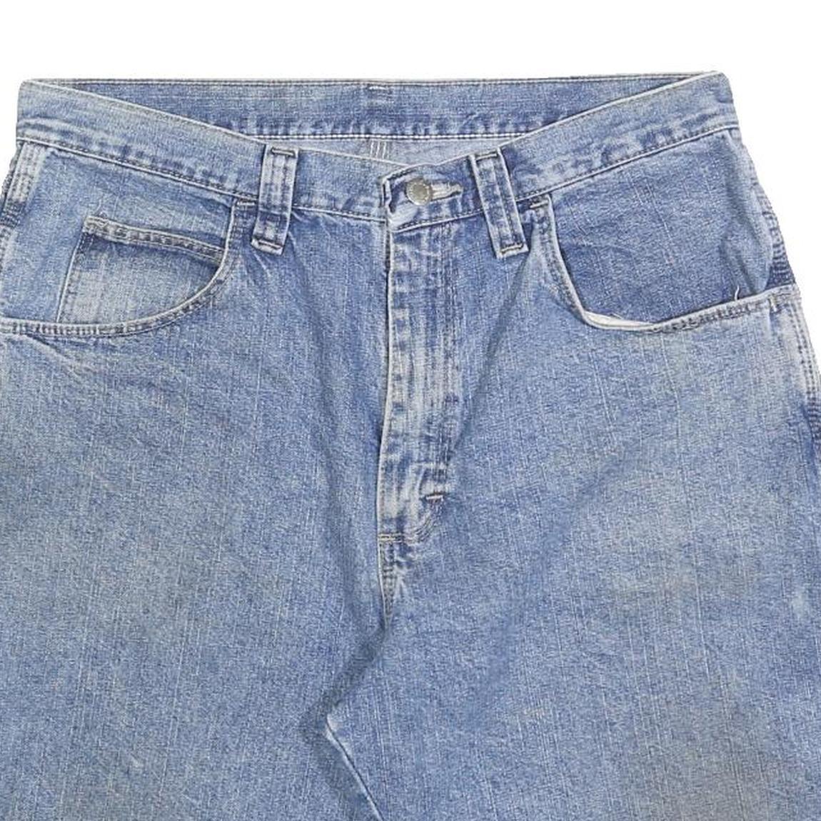 WRANGLER Mens Denim Blue Cotton Blend Casual Shorts M W33 Workwear Carpenter