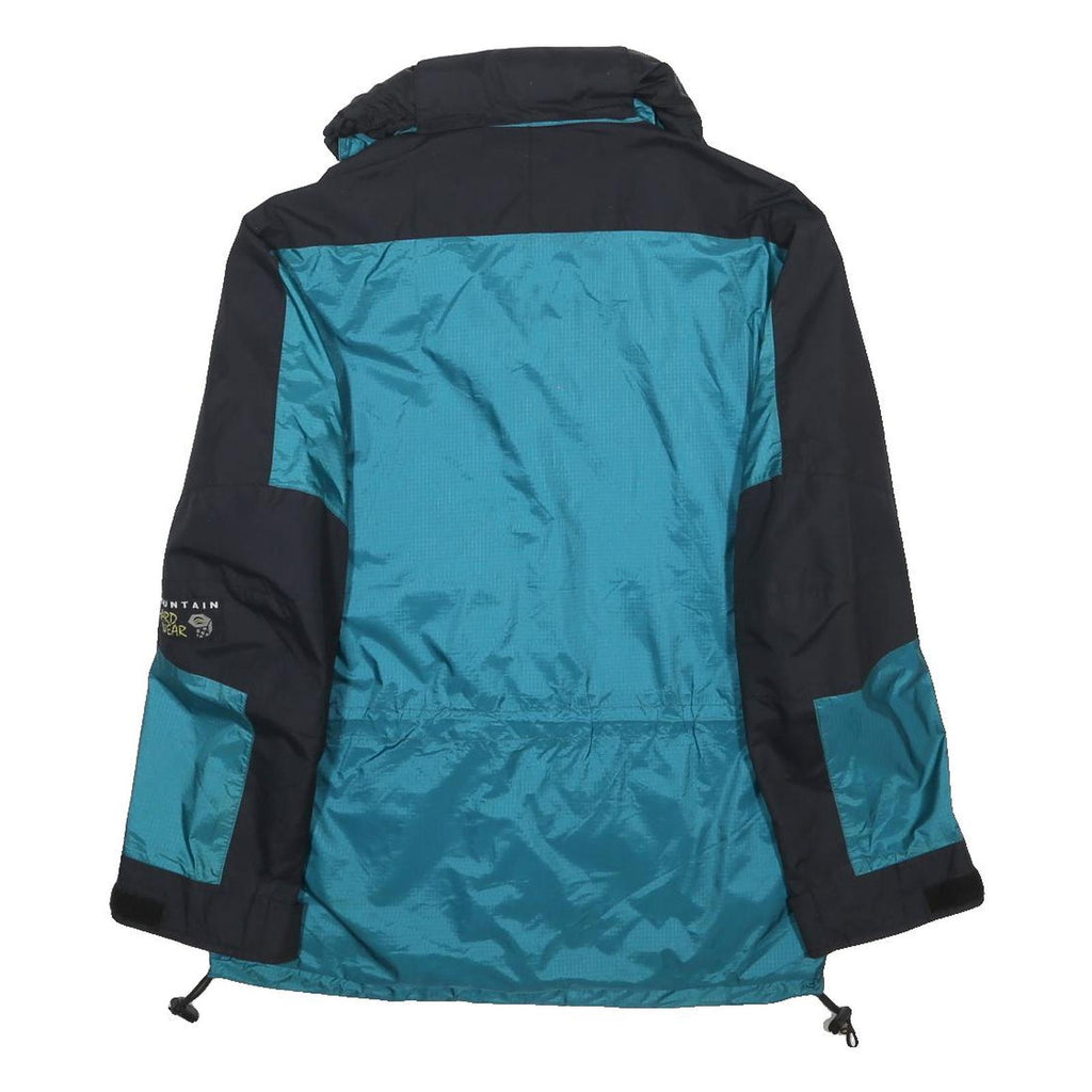 MOUNTAIN HARDWEAR Mens Blue & Black Outdoor Jacket S Polyester Zip Sportswear