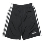 ADIDAS Mens Black Casual Shorts S W26 Lightweight Three Stripe Design