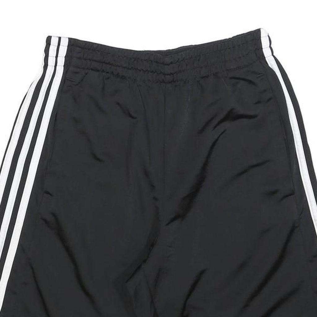 ADIDAS Mens Black Casual Shorts S W26 Lightweight Three Stripe Design