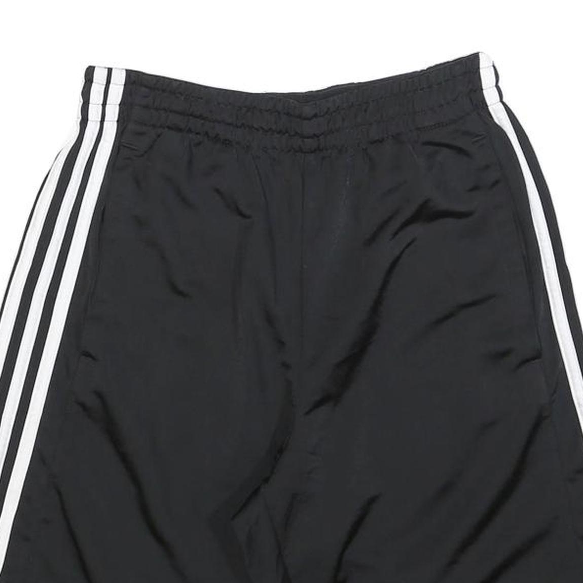 ADIDAS Mens Black Casual Shorts S W26 Lightweight Three Stripe Design