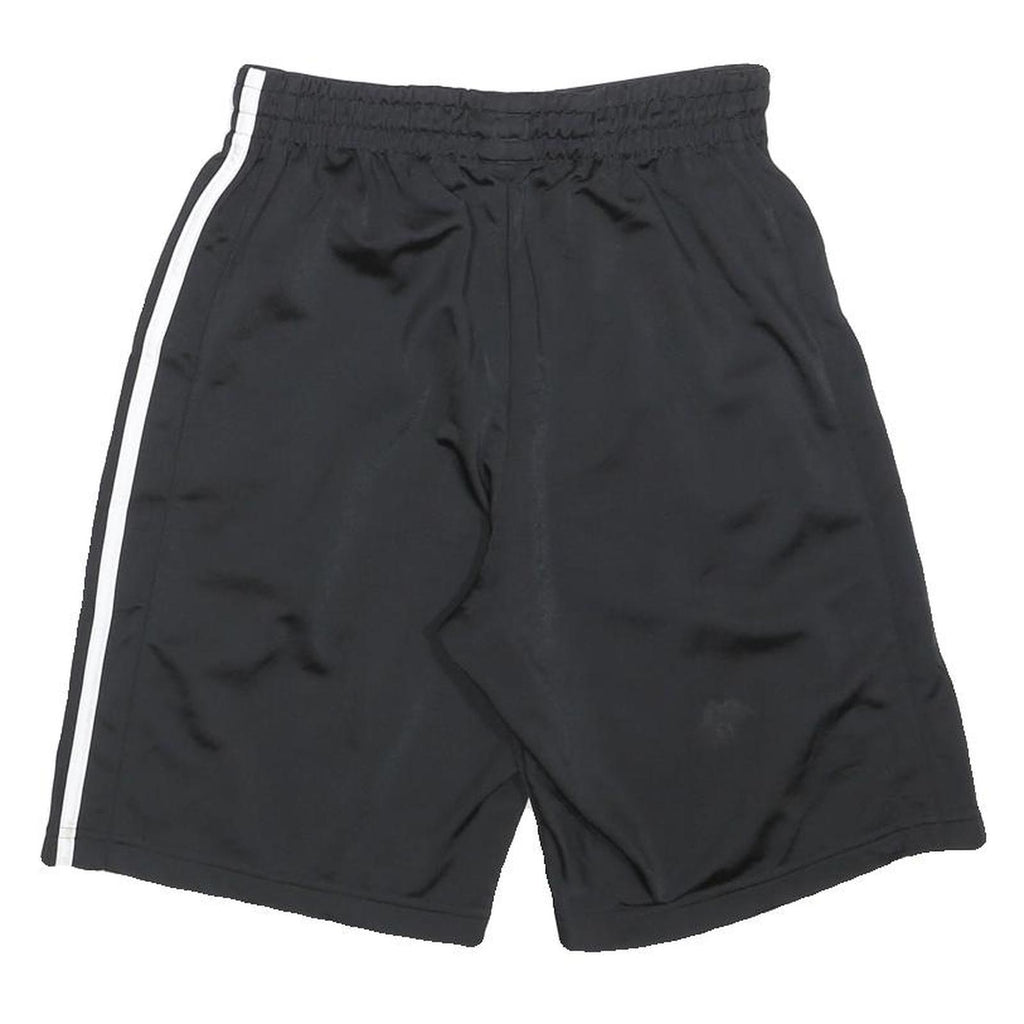 ADIDAS Mens Black Casual Shorts S W26 Lightweight Three Stripe Design